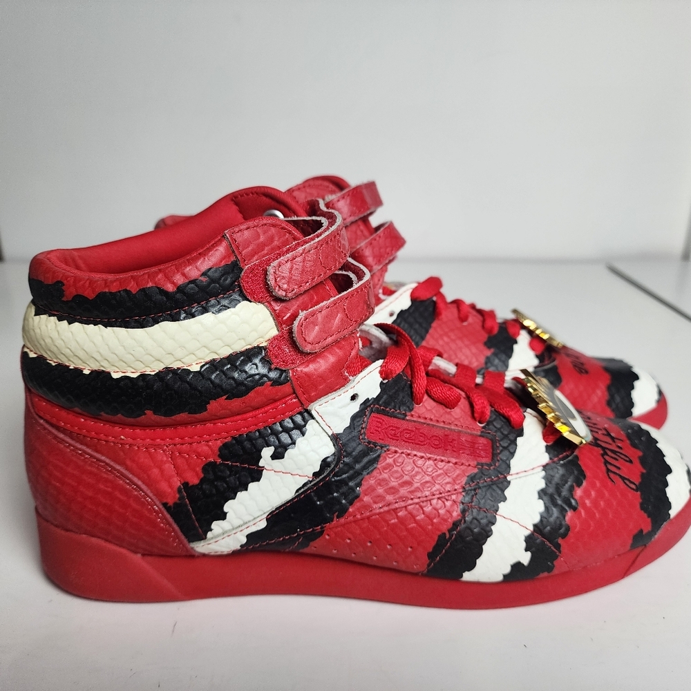 Melody Ehsani x Reebok Red Black White Sneakers